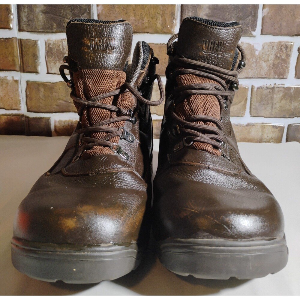 Drew Rockford Brown Leather Work Boots Size 11